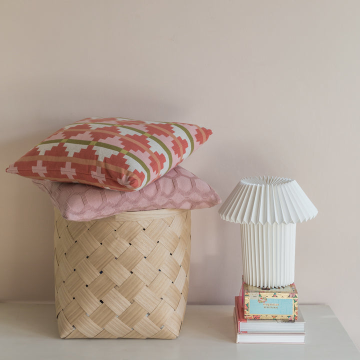 Alf Pillow-Cover Red,  Soft Jacquard Knitted Cotton