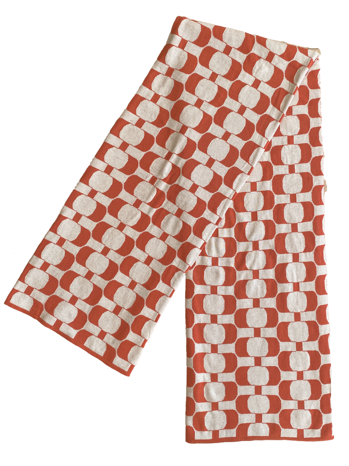 Edith Blanket Melon, Soft Jacquard Knitted Cotton