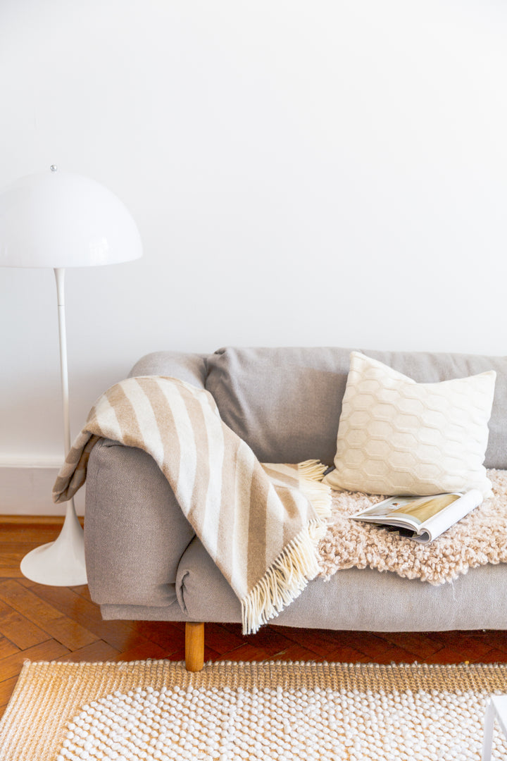 Fanny Wool Pillow-Cover Cream
