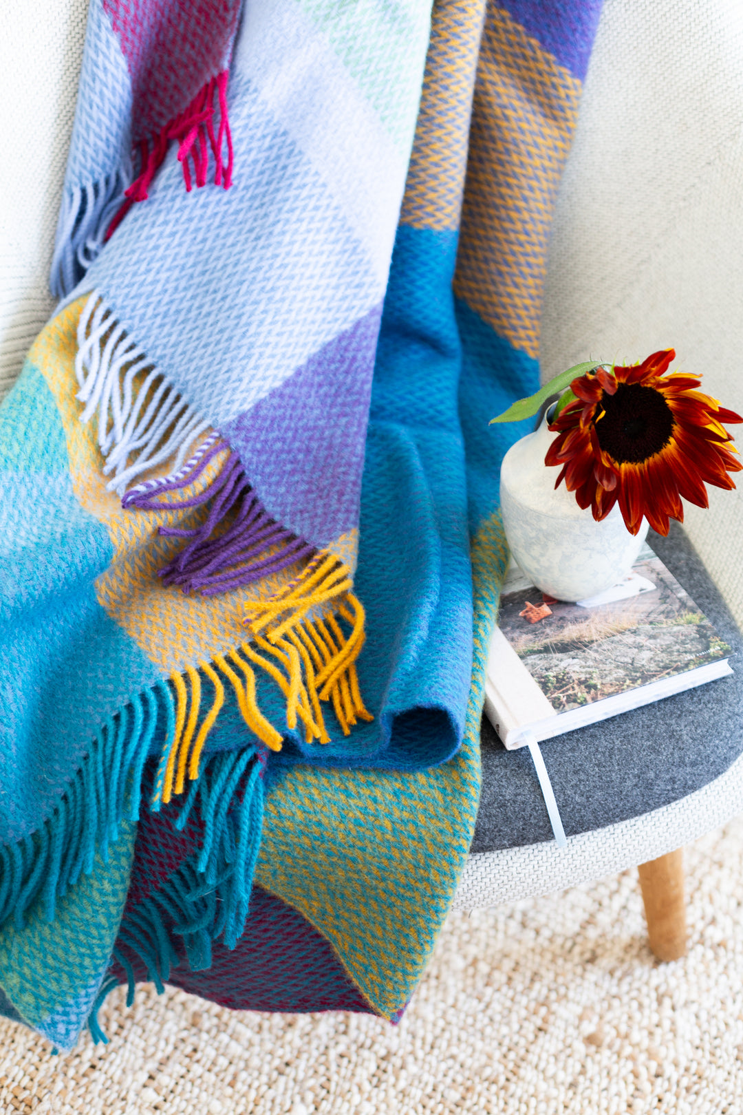 Frank Blanket Blue Woven Norwegian Wool