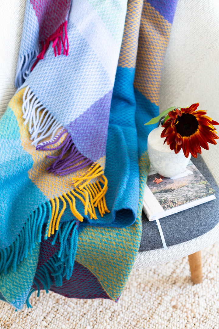 Frank Blanket Blue Woven Norwegian Wool