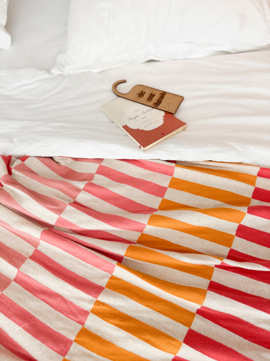 Mojo Blanket Pink, Soft Jacquard Knitted Cotton. Available April 1.st