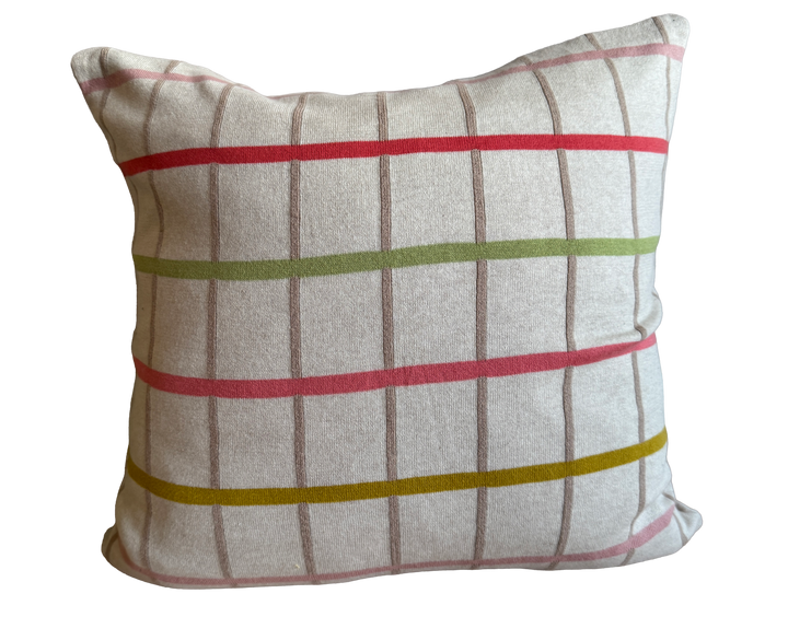 Mina Pillow-Cover Red,  Soft Jacquard Knitted Cotton