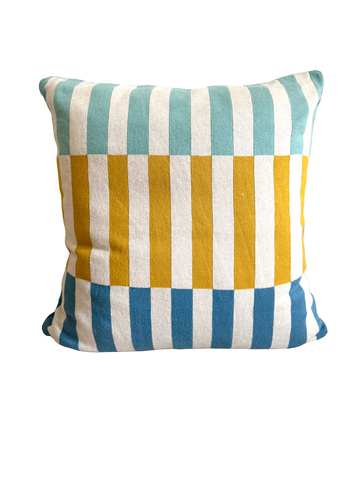 Mojo Pillow-cover Blue, Soft Jacquard Knitted Cotton. Available April 1.st
