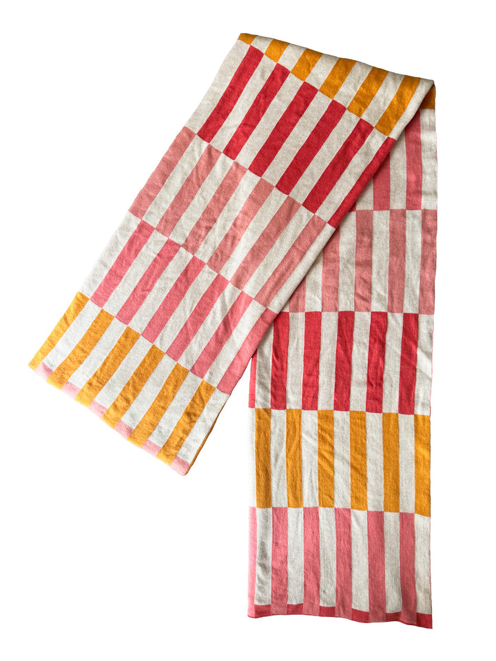 Mojo Blanket Pink, Soft Jacquard Knitted Cotton. Available April 1.st