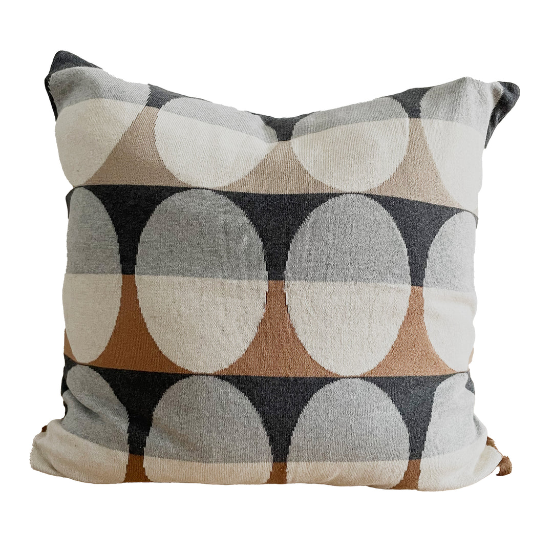 Olivia Pillow-Cover Nature, Soft Jacquard Knitted Cotton