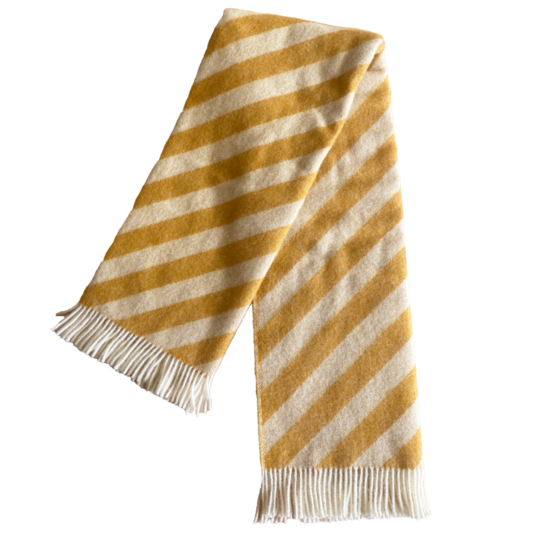 Filip Yellow Lightweight Pure Norwegian Wool Blanket