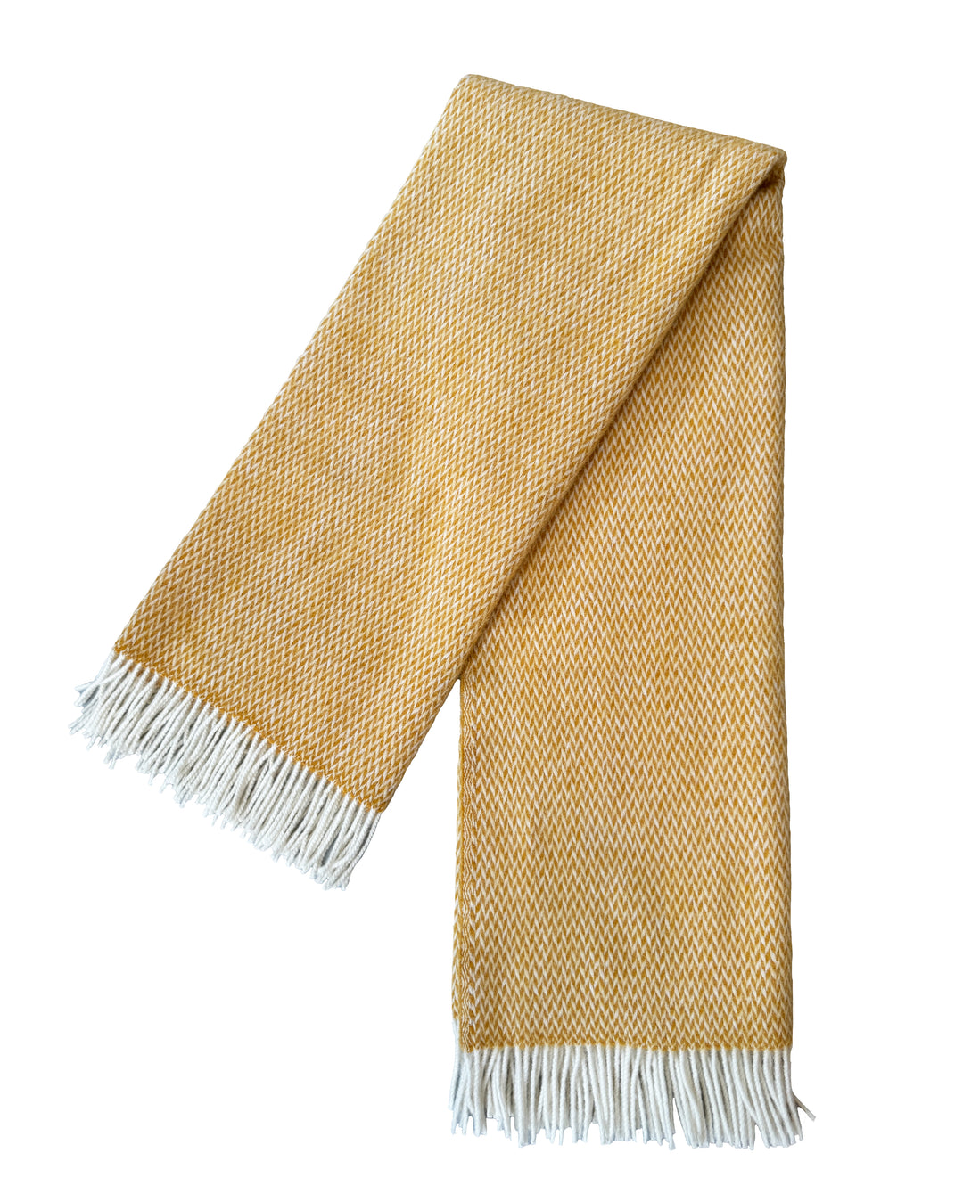 Fanny Wool Blanket Yellow, Lightweight Pure Norwegian Wool