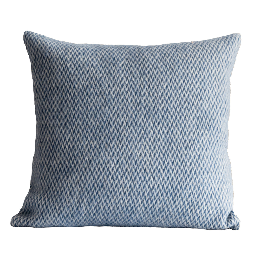 Fanny Wool Pillow-Cover Blue