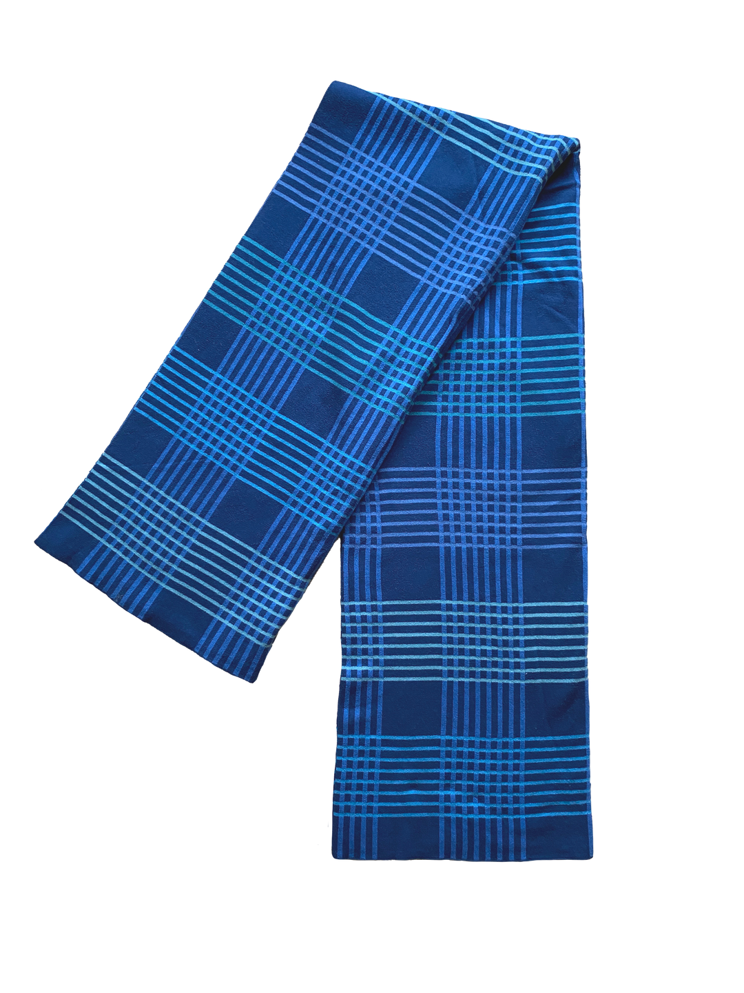 Ruth Blanket Blue, soft jacquard knitted cotton