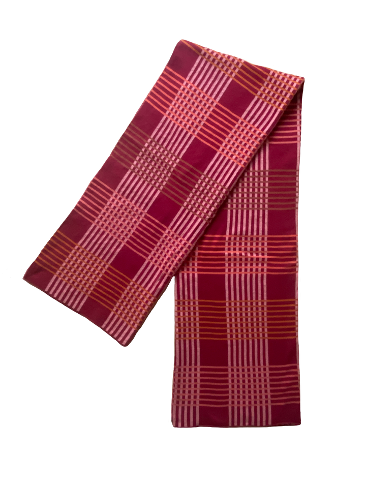 Ruth Blanket Red soft jacquard knitted cotton