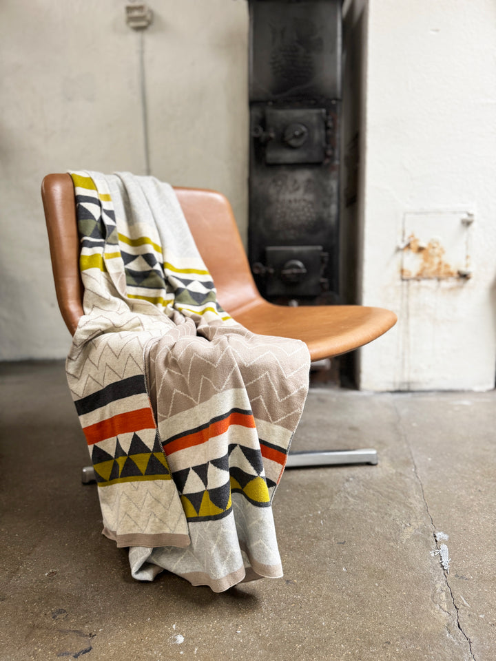 Vilma blanket, Soft Jacquard Knitted Cotton