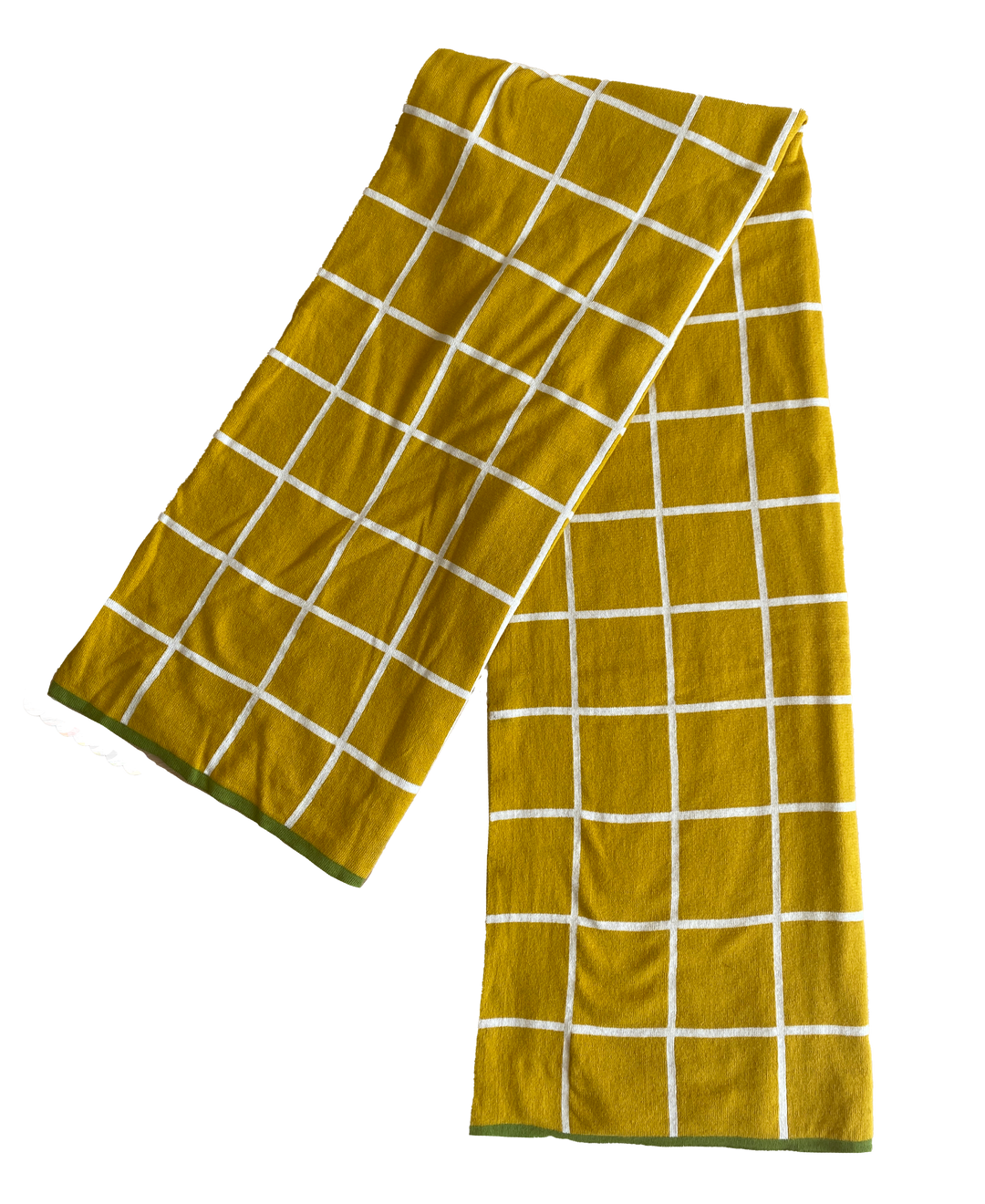 Todden Blanket Yellow, Soft Jacquard Knitted Cotton