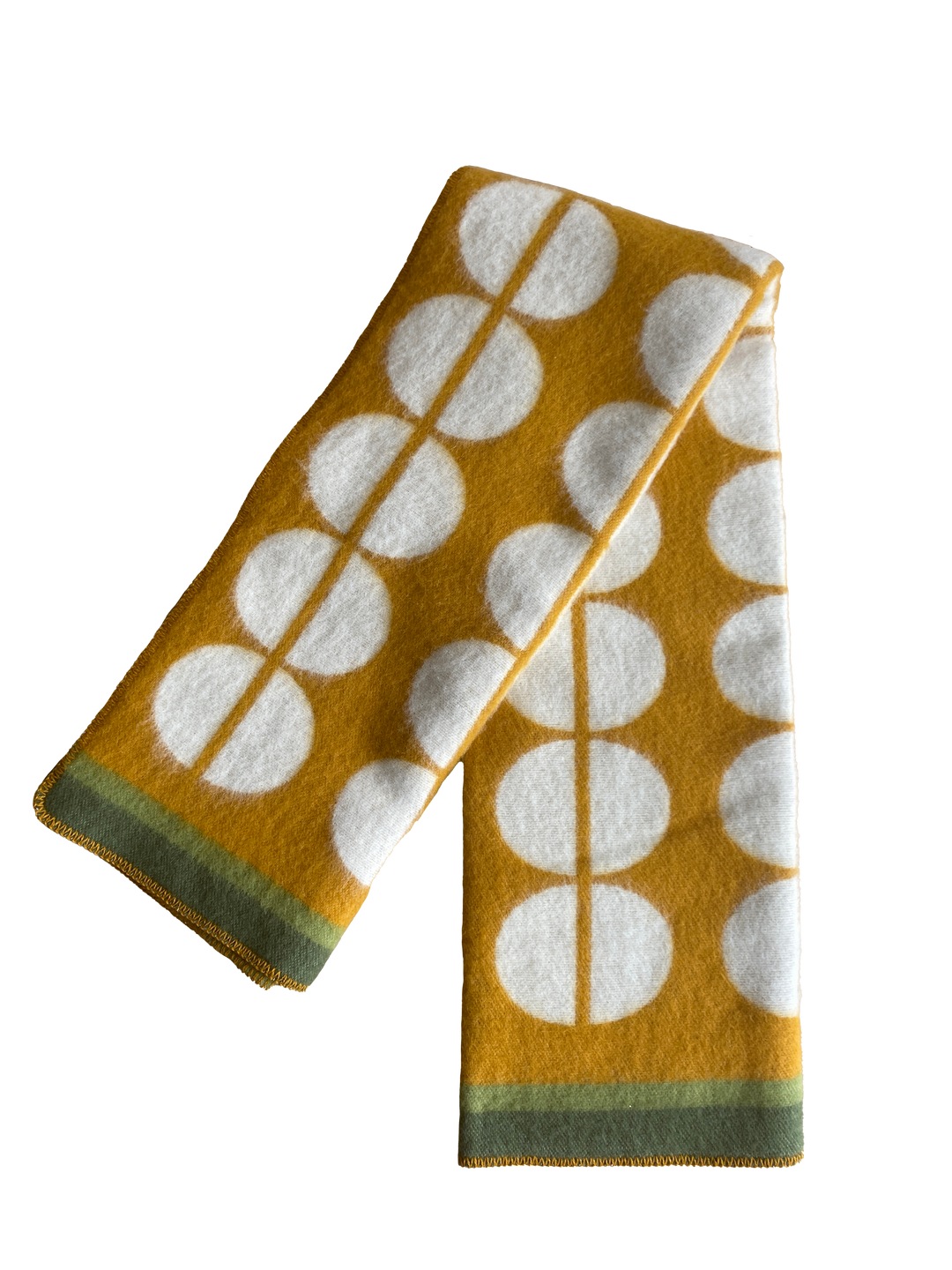 Felix Blanket yellow, jacquard woven in soft Norwegian wool